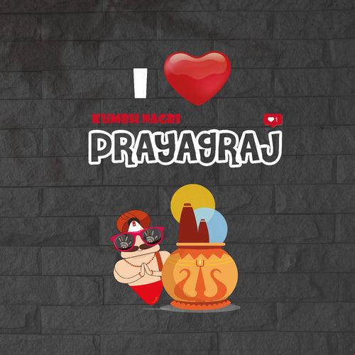 I Love Prayagraj Round Neck T-Shirt