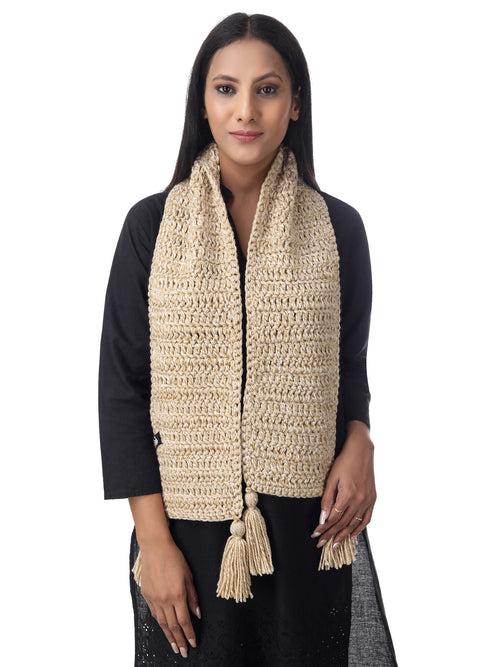 Neutral Tone Crochet Scarf