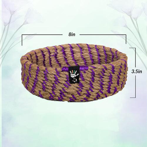 Purple Jute Basket