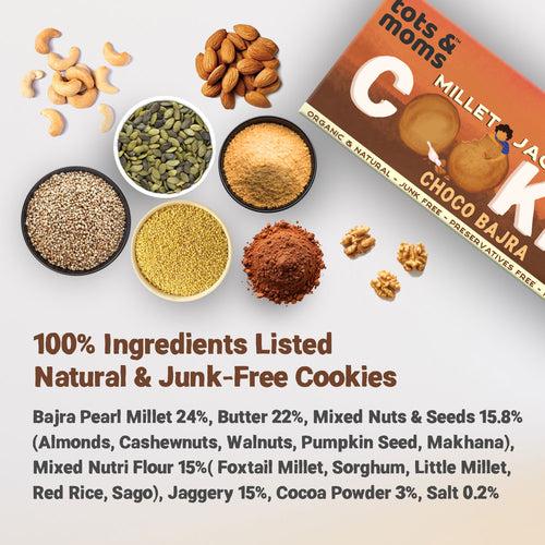 Millet & Jaggery Cookies - Choco Bajra | Pack of 6