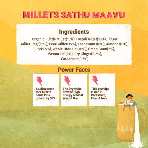 Millets Sathu Mavu Mix - Pack of 3 - 200g Each