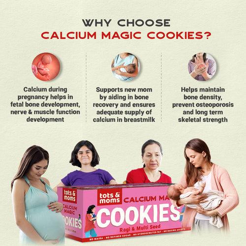 Healthy & Nutritional Cookies for Moms - Pack of 2 |  Calcium Magic | Folic Fiesta | 150g each