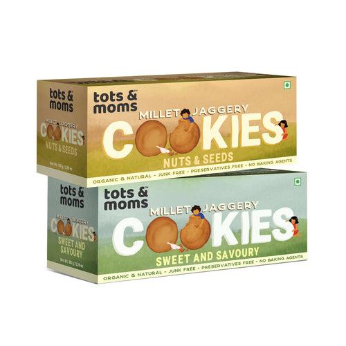 Healthy & Nutritional Cookies pack of 2 | Nuts & Seeds |Sweet & Savory| 150g each