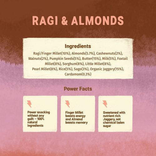 Healthy & Nutritional  Millet & Jaggery Cookies | Ragi & Almonds | Pack of 3