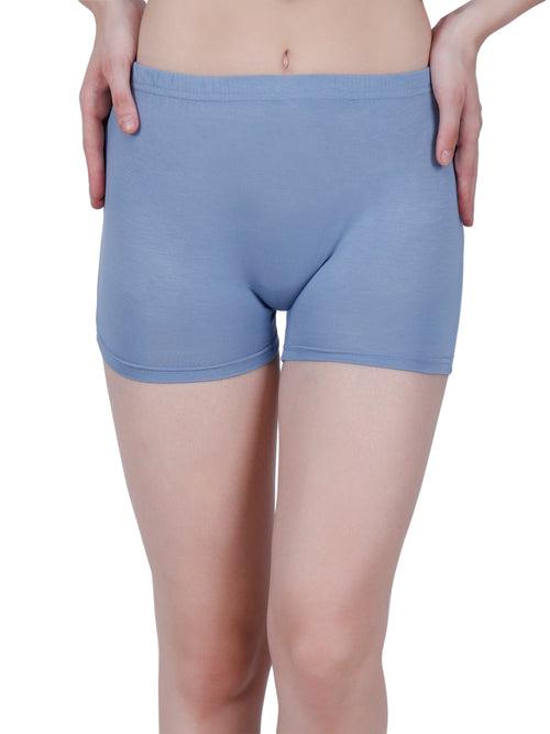 Bamboo Fabric Mid Rise Shorts | Peach & Blue | Pack Of 2