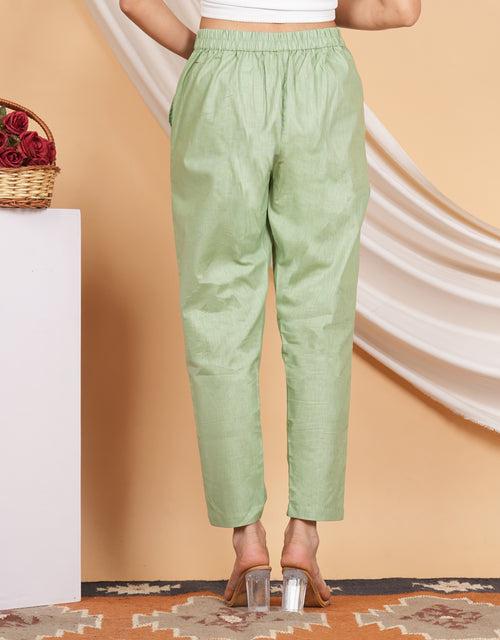 Women’s Linen Palazzo Pants – Effortless Style & Breathable Comfort | Green