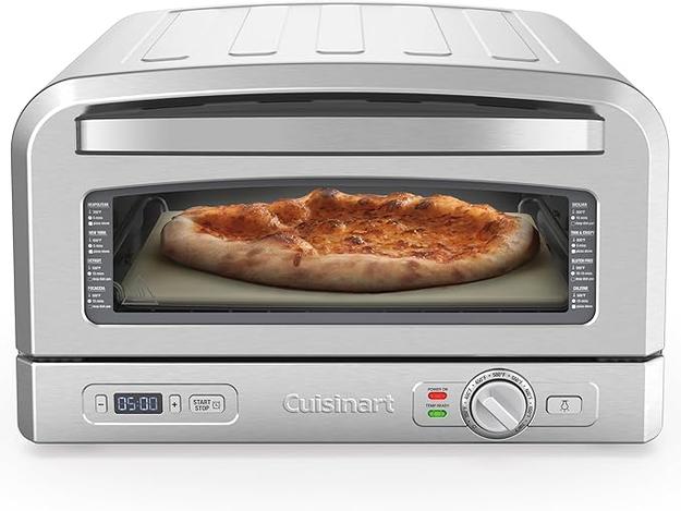 Cuisinart Indoor Pizza Oven - Bake 12" Pizzas in Minutes - Portable Countertop Pizza Oven - Stainless Steel - CPZ-120