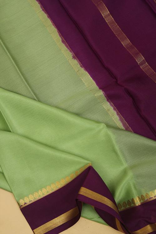 Pista Green Mysore Silk Saree