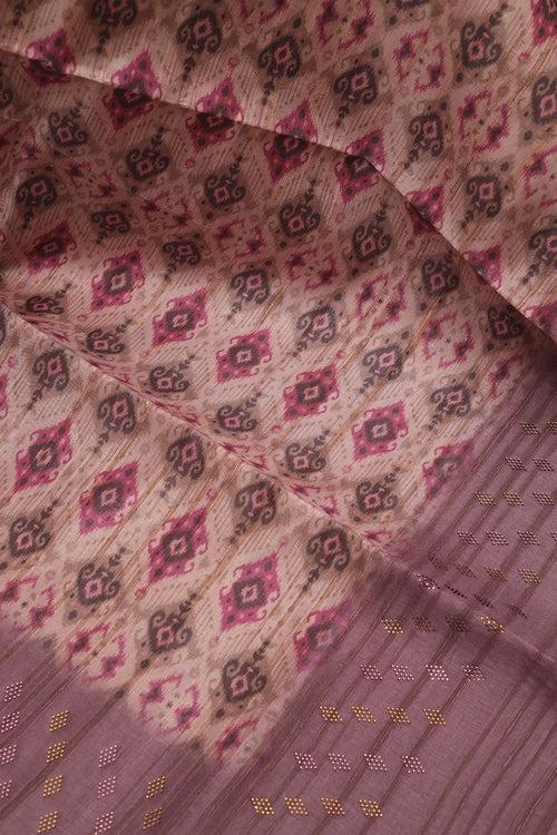 Light pink raw silk saree