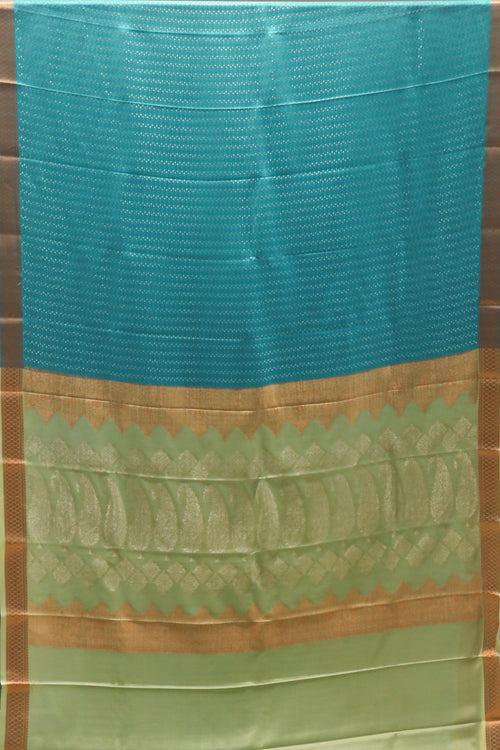 Ramar blue Mysore silk saree