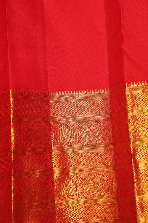 Red colour silk saree