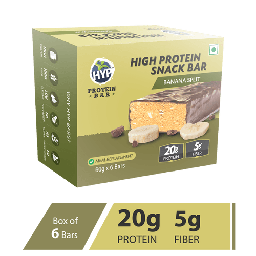 HYP Whey Protein Bar Pack of 6 (60g x 6) - Banana Split