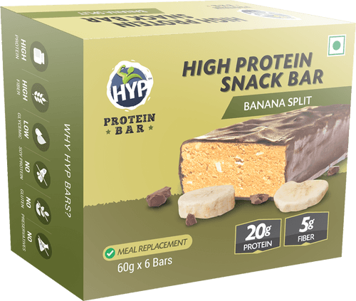 HYP Whey Protein Bar Pack of 6 (60g x 6) - Banana Split