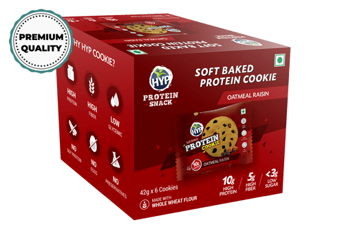 Clearance Sale -  Soft Baked Protein Cookies - Oatmeal Raisin  (Box of 6 Cookies)