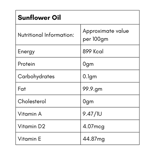 Organic Sunflower Cold Pressed Oil