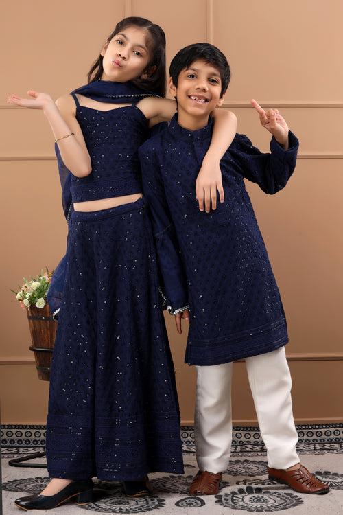 Heavy Embellished Sibling Set