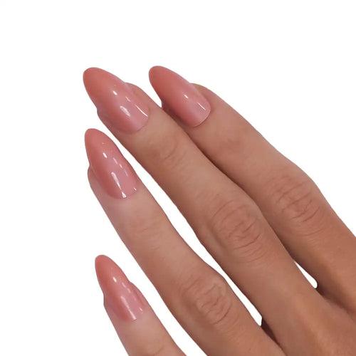 GLOSSY OVAL NAILS (NAIL KIT INCLUDED)