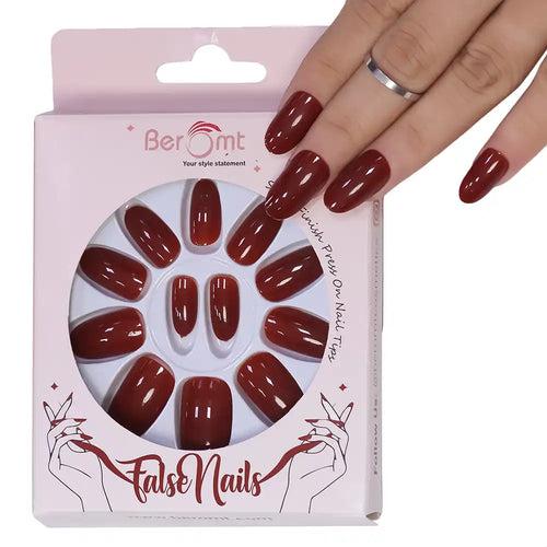 GLOSSY OVAL NAILS (NAIL KIT INCLUDED)