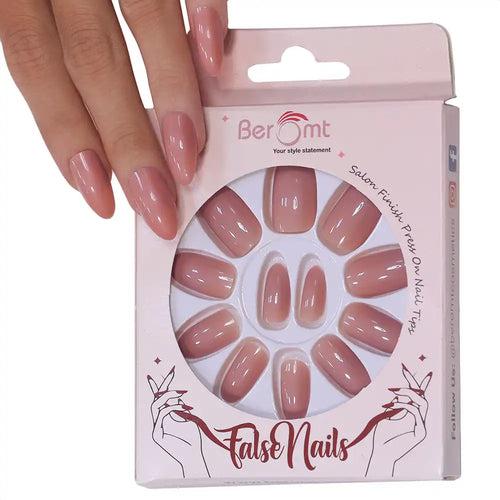 GLOSSY OVAL NAILS (NAIL KIT INCLUDED)