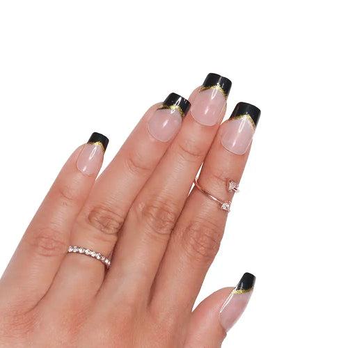 LONG SQUARE FRENCH TIPS (NAIL KIT INCLUDED)