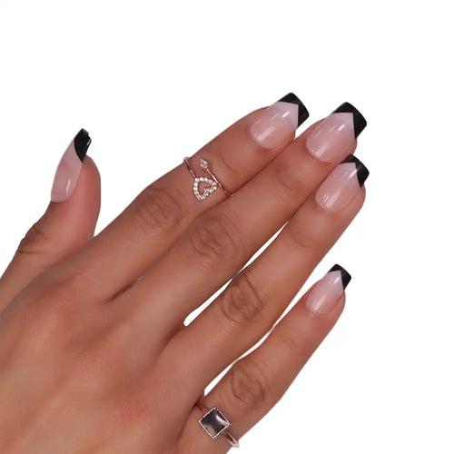 LONG SQUARE FRENCH TIPS (NAIL KIT INCLUDED)