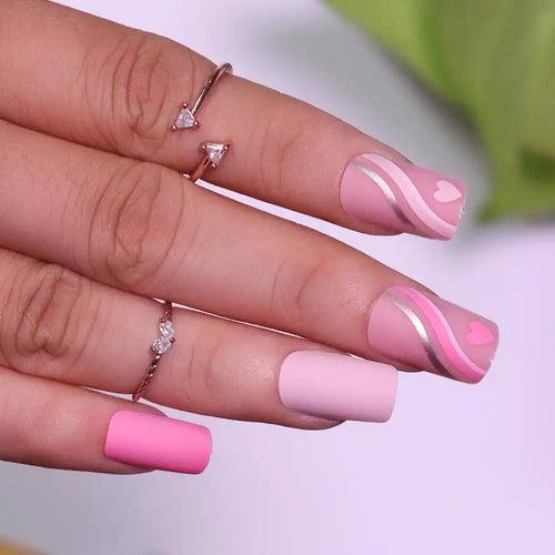 LONG SQUARE FRENCH TIPS (NAIL KIT INCLUDED)