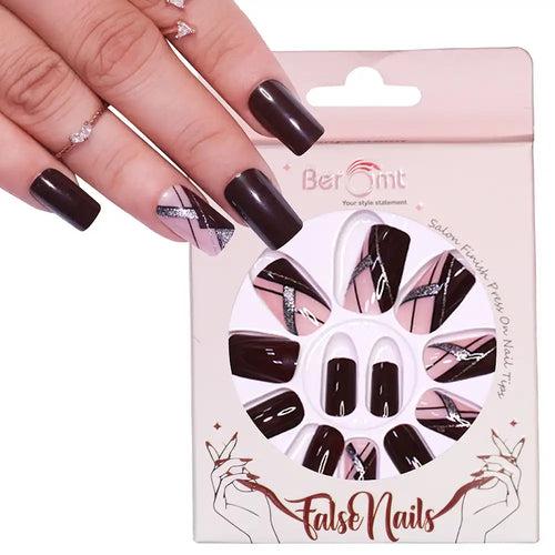 LONG SQUARE FRENCH TIPS (NAIL KIT INCLUDED)