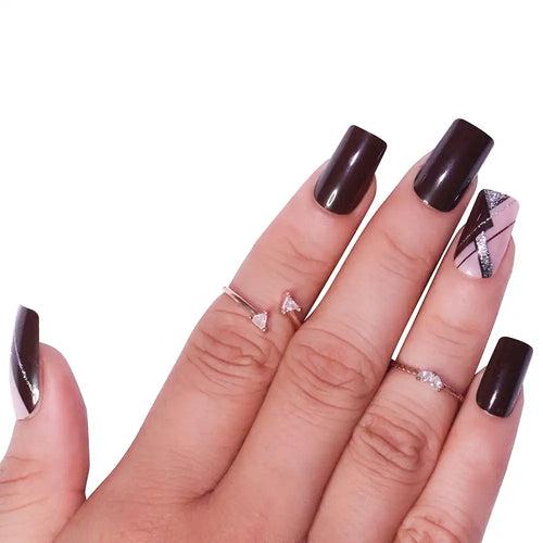 LONG SQUARE FRENCH TIPS (NAIL KIT INCLUDED)