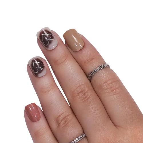 BRIDAL GLITTER NAILS-(NAIL KIT INCLUDED)