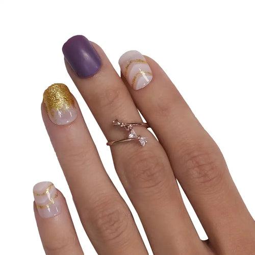 BRIDAL GLITTER NAILS-(NAIL KIT INCLUDED)