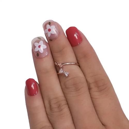 FLOWER PRINTED NAILS - (NAIL KIT INCLUDED)