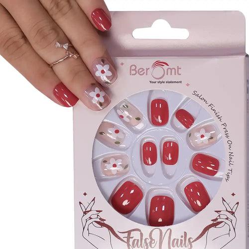 FLOWER PRINTED NAILS - (NAIL KIT INCLUDED)