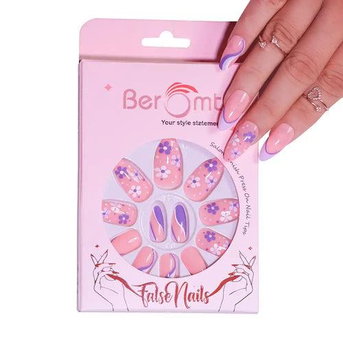 FLOWER PRINTED NAILS - (NAIL KIT INCLUDED)