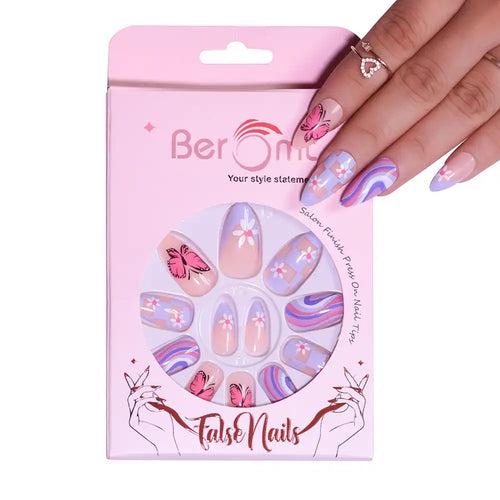 FLOWER PRINTED NAILS - (NAIL KIT INCLUDED)