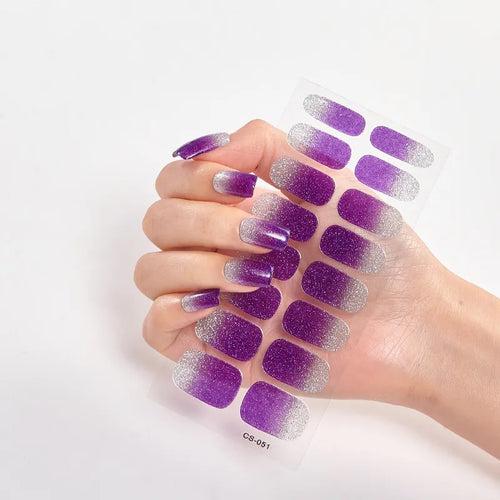 Beromt UV-Free Nail Wraps Semi Glitter