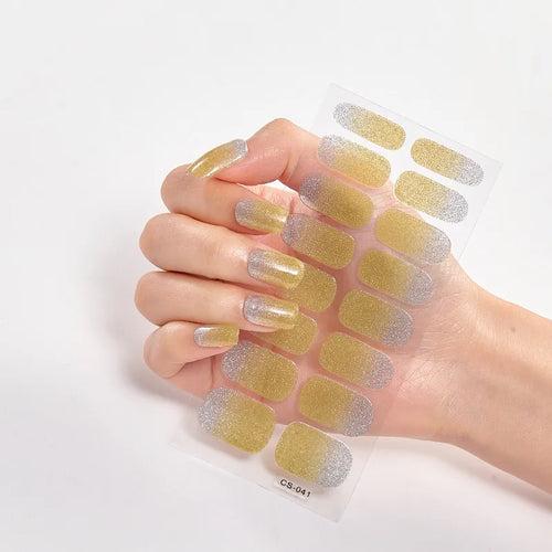 Beromt UV-Free Nail Wraps Semi Glitter