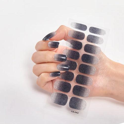 Beromt UV-Free Nail Wraps Semi Glitter