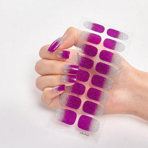 Beromt UV-Free Nail Wraps Semi Glitter