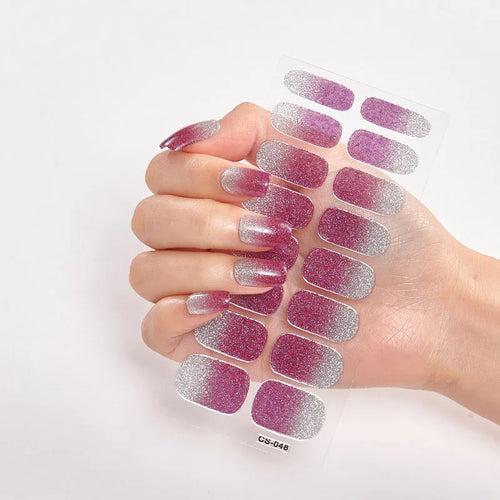 Beromt UV-Free Nail Wraps Semi Glitter