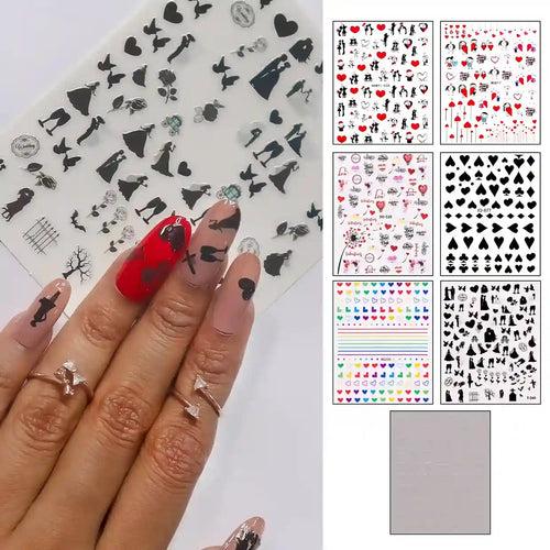 BEROMT NAIL STICKERS (Set of 3 Random Designs per Category)