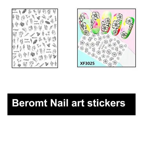 BEROMT NAIL STICKERS (Set of 3 Random Designs per Category)