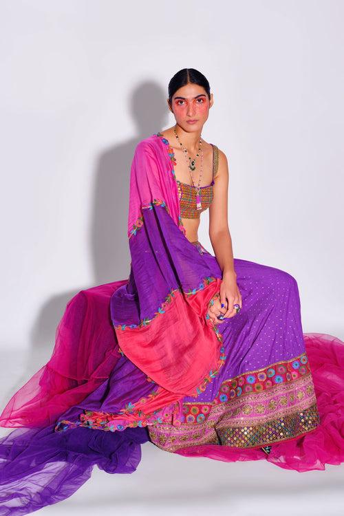 Purple Lehenga + Blouse + Dupatta