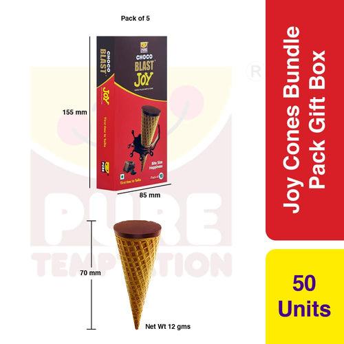 Pure Temptation® Chocoblast - Chocoblast Filled Waffle Cones - Chocolate Flavour