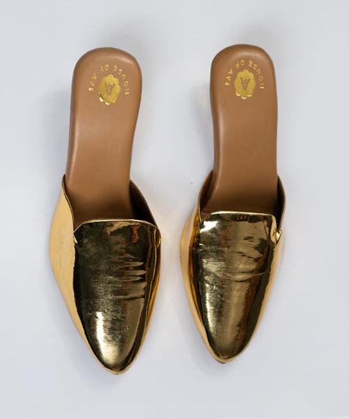 Golden Mules Heels