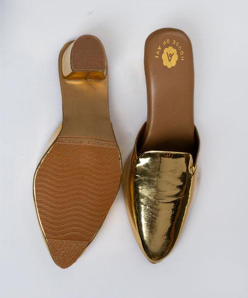 Golden Mules Heels