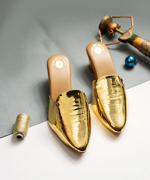 Golden Mules Heels