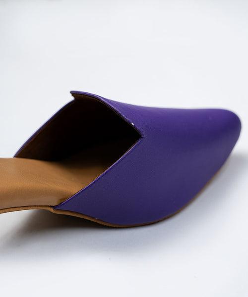 Purple Pop Mules Heels