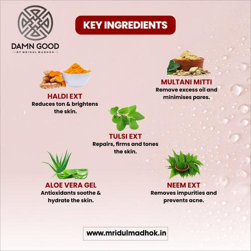 DamnGood Multani Mitti Face Wash -(Paraben/Sulphate-Free)-100 ML