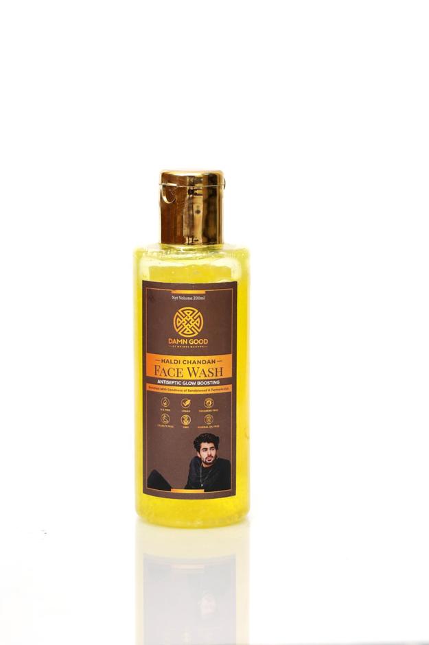 Damngood Haldi Chandan Facewash - Antiseptic Glow Boosting For Skin Brightening -200ML