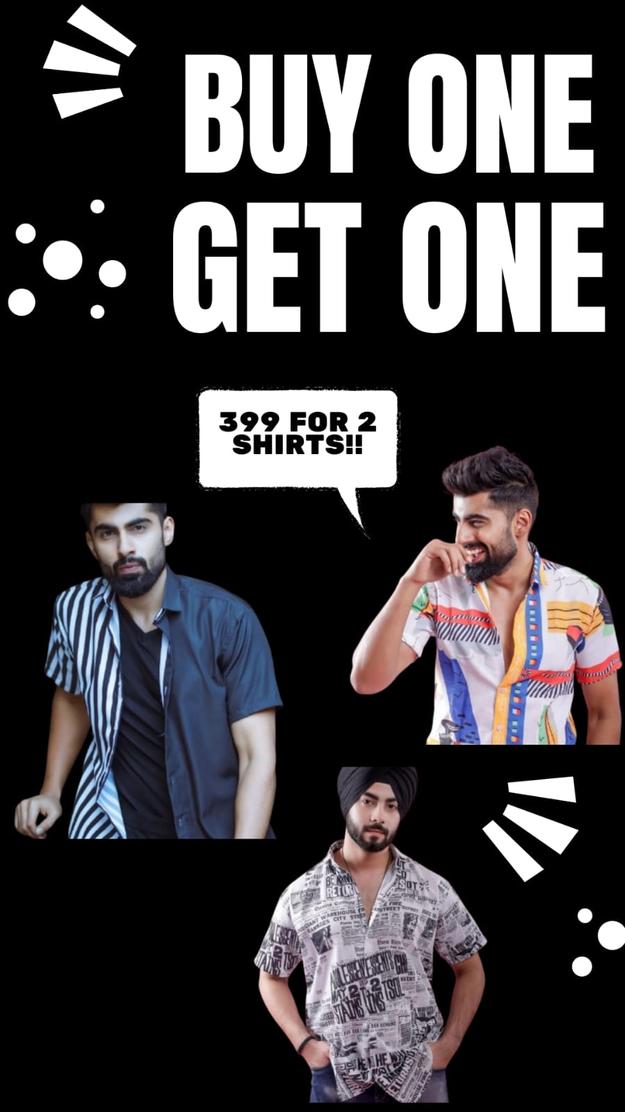 1+1 Mridul's Choice- Shirt surprise pack